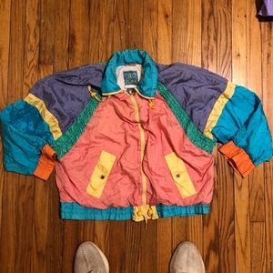 🔥🔥 Fire Retro Colorblock Jacket. *RARE*